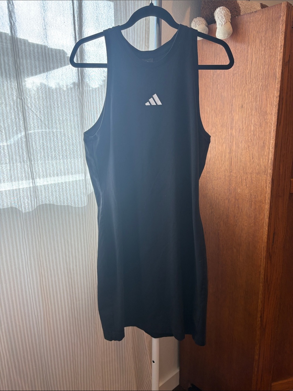 adidas Black Sleeveless Logo Tank Dress